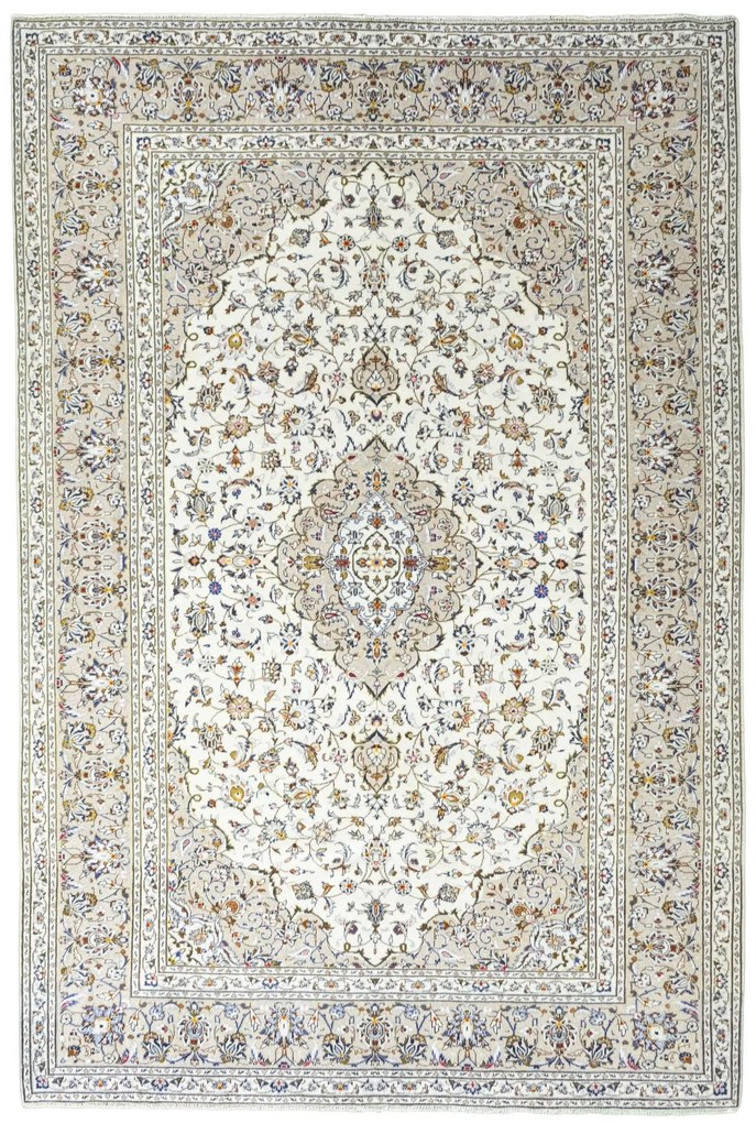 Kashan Tappeto persiano 300 x 200 Beige (Iran) Annodato A Mano