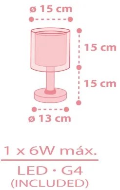 Dalber 41571S - Lampada LED per bambini BABY TEDDY 1xG4/4W/230V rosa