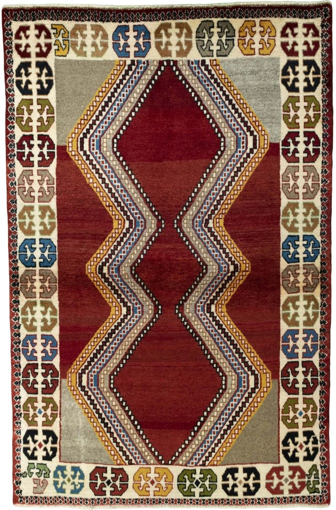 Gabbeh Tappeto persiano 110 x 170 Rosso (Iran) Annodato A Mano