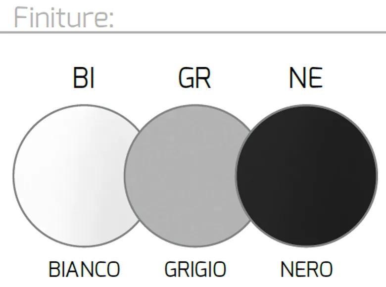 Applique Contemporanea Mood Metallo Nero Vetro Bianco 6 Luci Gx53