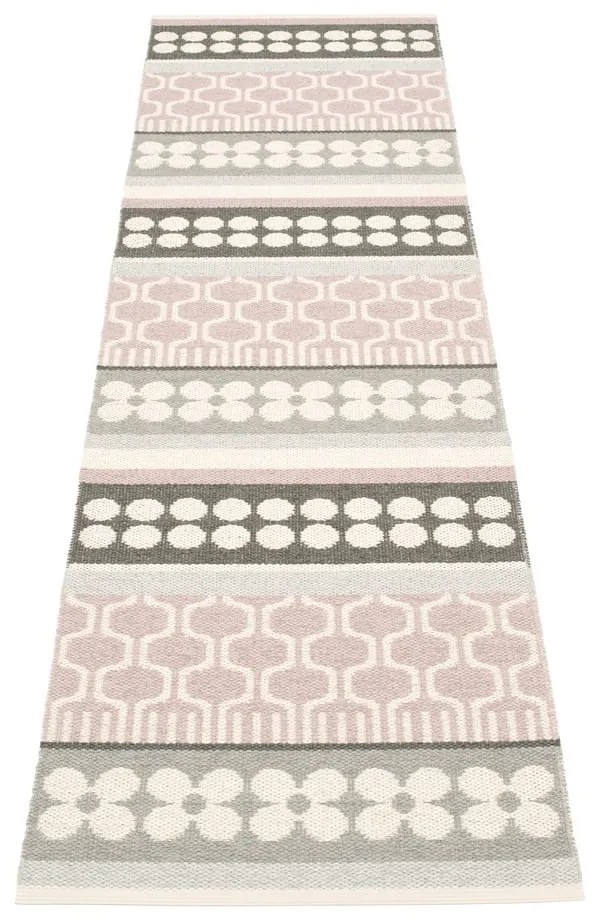 Passatoia da interno/esterno rosa chiaro/grigia 70x270 cm Asta Pale Rose – Pappelina