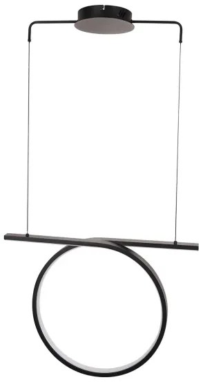 Lampadario a sospensione su cavo ODETTA LED/30W/230V 4000K nero