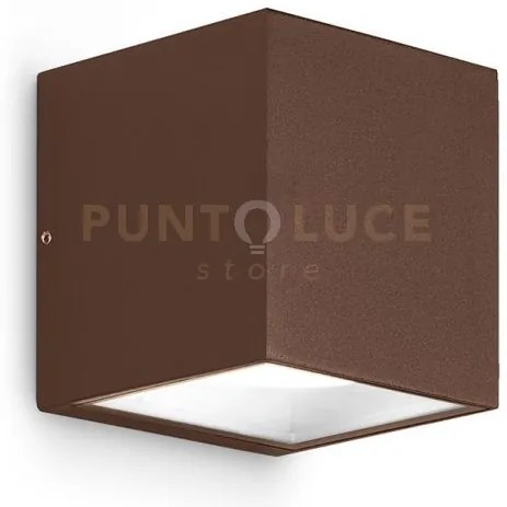 Ges172- applique 2 luci attacco gx53 alluminio e vetro colore marrone