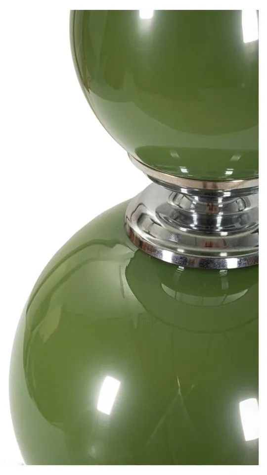 Lampada da tavolo grigio-verde con paralume in tessuto (altezza 65 cm) Eva - Mauro Ferretti