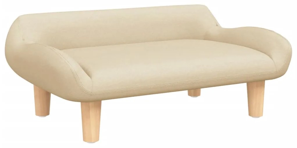 Divano per bambini crema 70x40x24 cm in tessuto