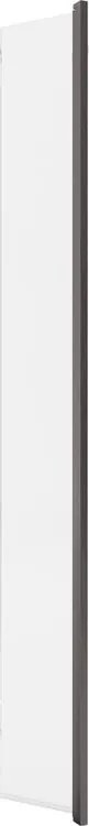 Deflettore walk-in Single L 30 X H200cm, vetro trasparente 8 mm, profilo nero lucido