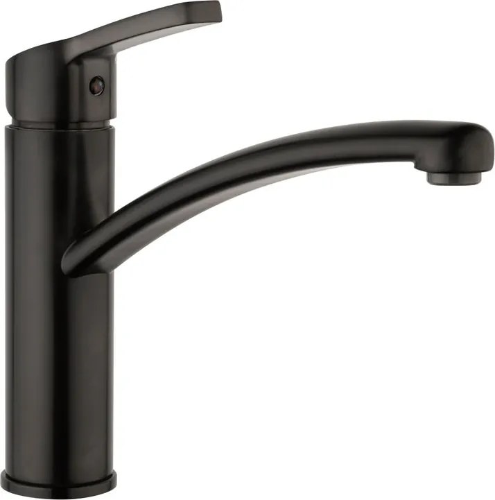 Rubinetto da cucina fisso diagonale Miura nero pvd opaco PAINI