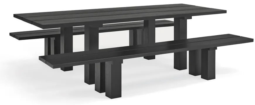 Tavolo da pranzo con piano in legno di pino 100x260 cm Banda - Teulat