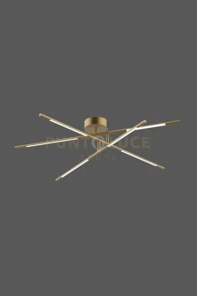 Lampadario a soffitto 6 luci tabular mx18001070-6agld oro