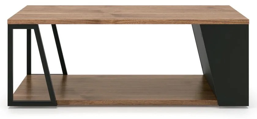 Tavolino con piano in legno di noce 100x55 cm Albi - TemaHome