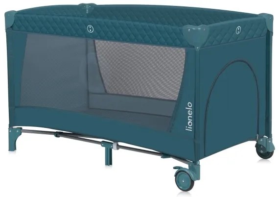 Lionelo - Lettino da viaggio FLOWER Verde Turchese