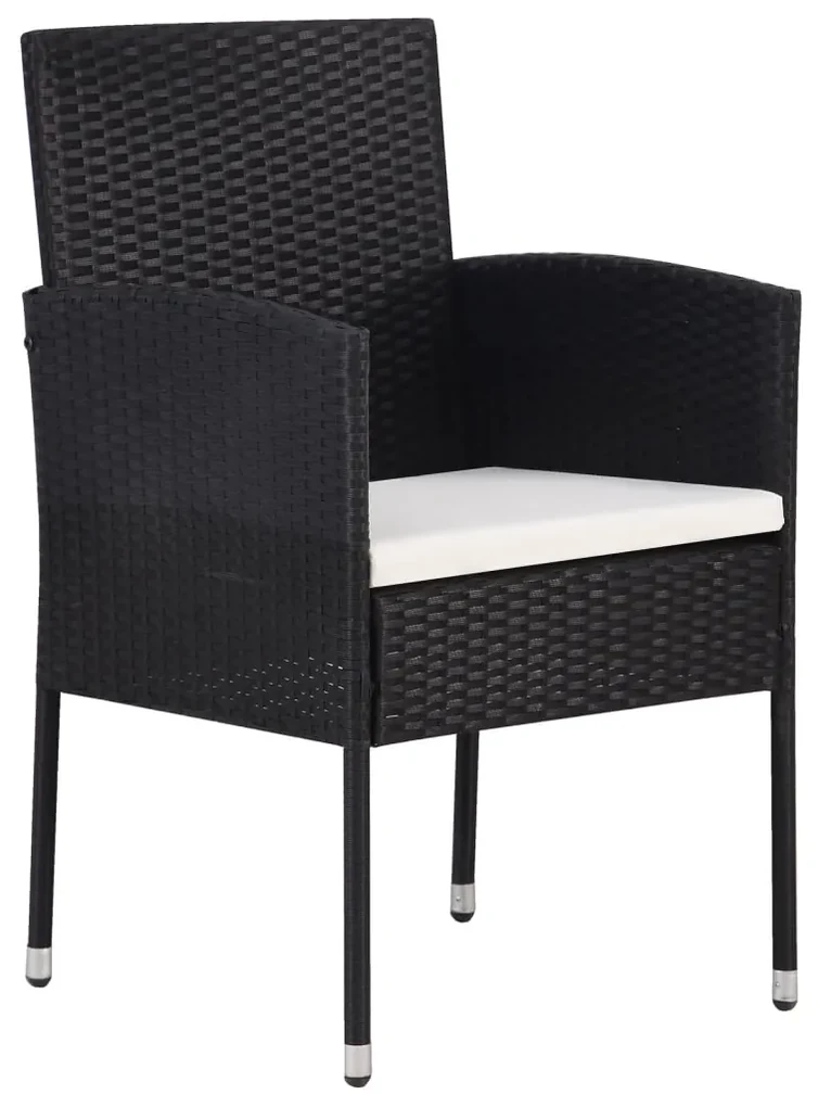 Idaxl set mobili da pranzo per giardino 7 pz nero