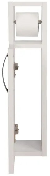 Mobiletto con porta carta igienica STAR 65x15 cm bianco