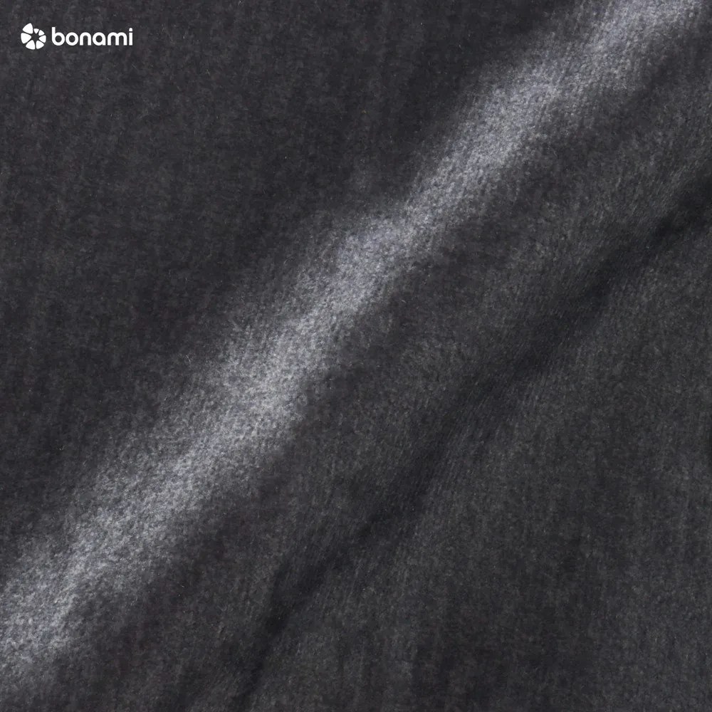 Divano angolare grigio scuro allungabile/con contenitore (con penisola a destra/a L) e rivestimento in velluto Laurence – ELTAP