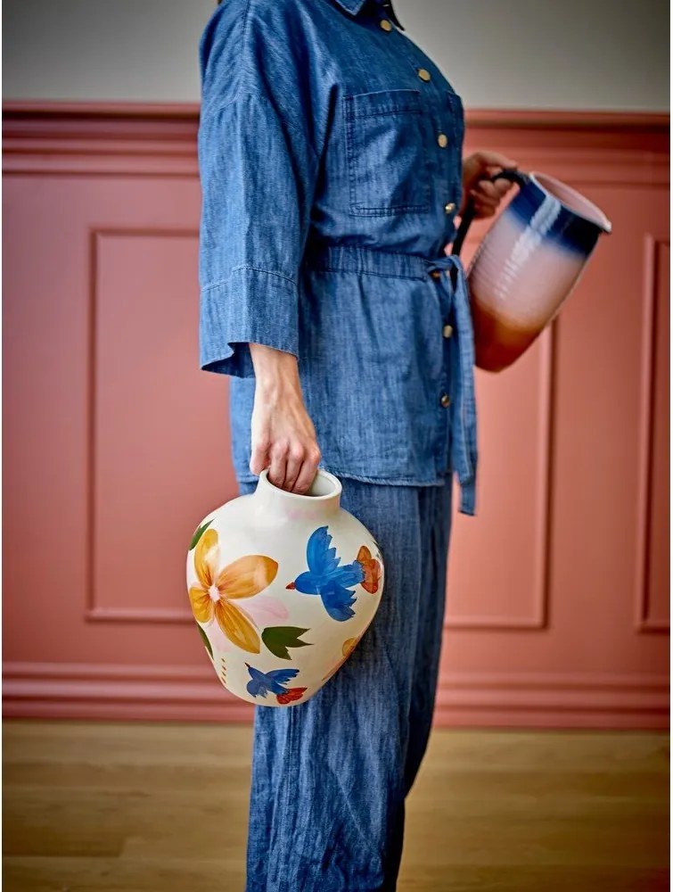 Vaso in gres dipinto a mano (altezza totale 27 cm) Maricala – Bloomingville