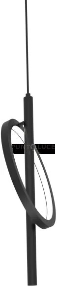 Liam-co n  sospensione 1 luce led struttura in metallo nero opaco d...