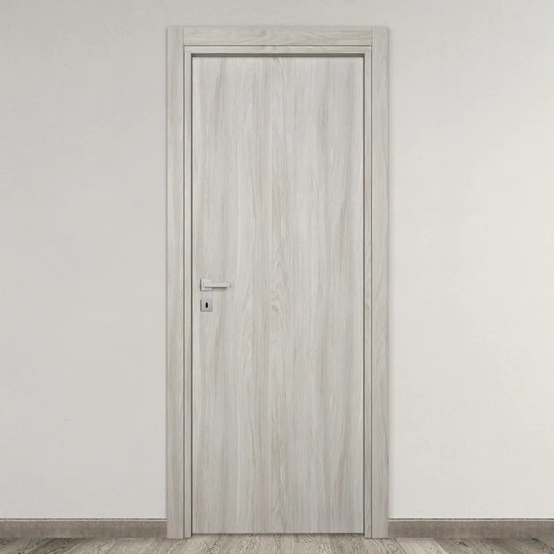 Porta interna a battente Elm in MDF colore olmo chiaro, L 90 x H 210 cm, apertura reversibile
