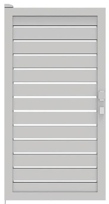 Cancello manuale battente ALBA Maia120-20 in alluminio, reversibile, L 100 x H 190 cm, di colore bianco