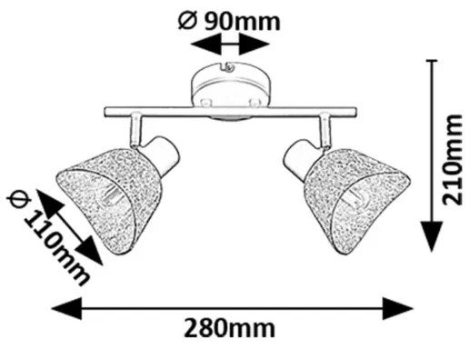 Rabalux 73006 - Faretto FARELIA 2xE14/10W/230V