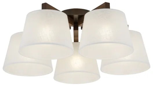 Brilagi - Plafoniera LATTE 5xE27/15W/230V pino/bianco