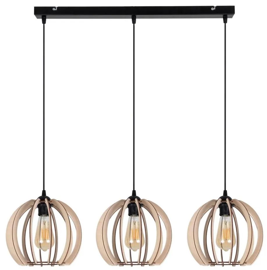 Lampadario su filo DORO 3xE27/60W/230V