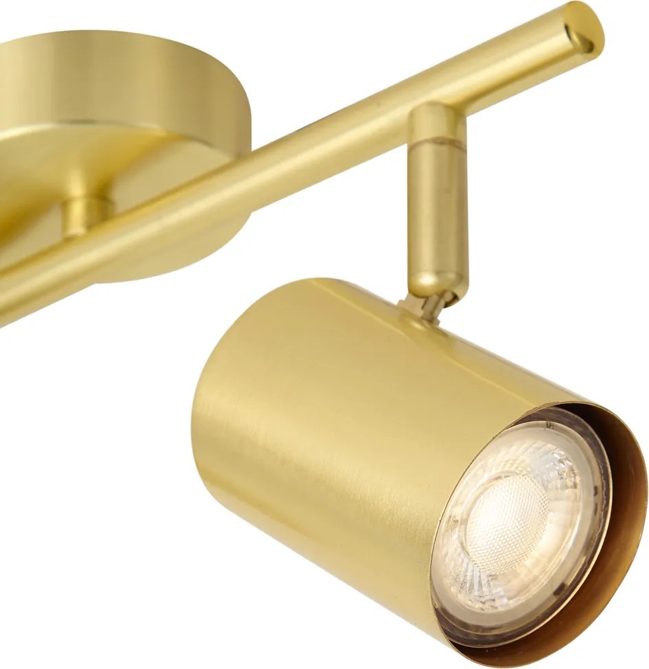 Plafoniera moderna in ottone a 2 luci orientabili - Jeana