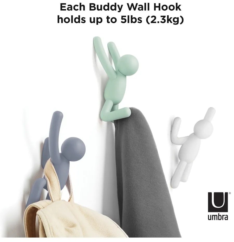 Ganci in plastica da parete in set da 3 Buddy - Umbra