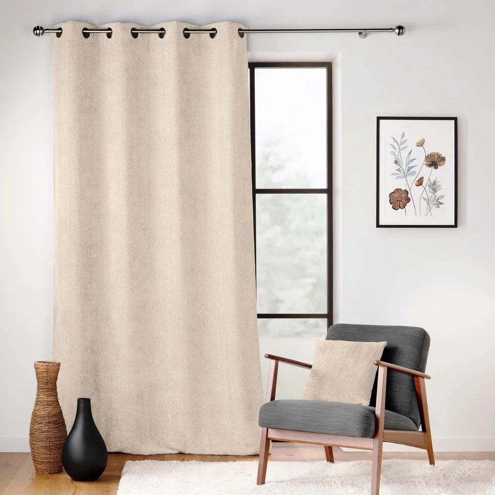 Tenda beige in ciniglia 140x260 cm Leo – douceur d'intérieur