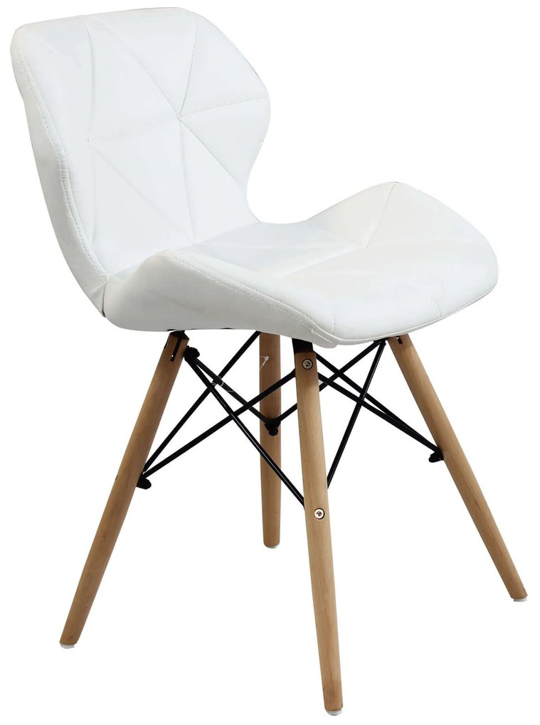 NAOMIE - sedia moderna in ecopelle e legno set da 2