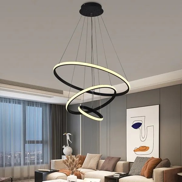 Brilagi - Lampadario LED dimmerabile a sospensione su cavo CIRCLE LED/90W/230V 3000-6500K + telecomando