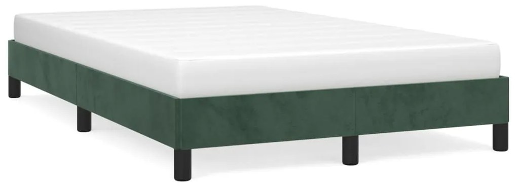Giroletto Senza Materasso Verde Scuro 120x190 Cm Velluto /
