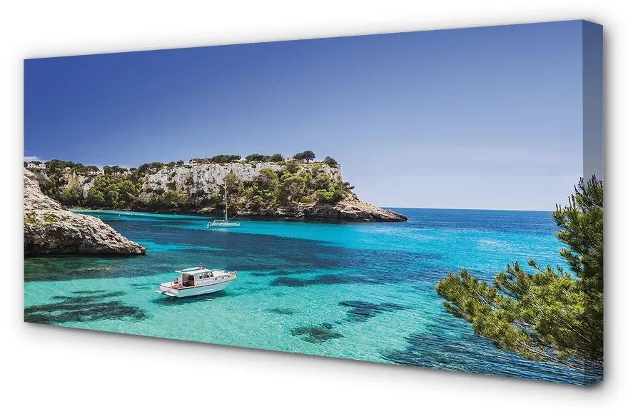 Quadro stampa su tela Spagna Criffs Sea Coast 100x50 cm