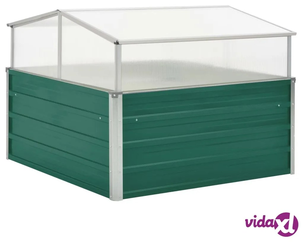 vidaXL Serra Verde 100x100x77 cm in Acciaio Zincato