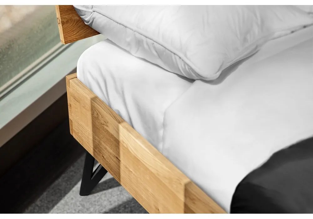 Letto matrimoniale in rovere 140x200 cm Golo 2 - The Beds