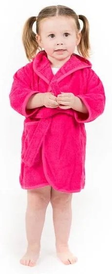 Accappatoio rosa scuro in cotone taglia 1-2 anni - Tiseco Home Studio