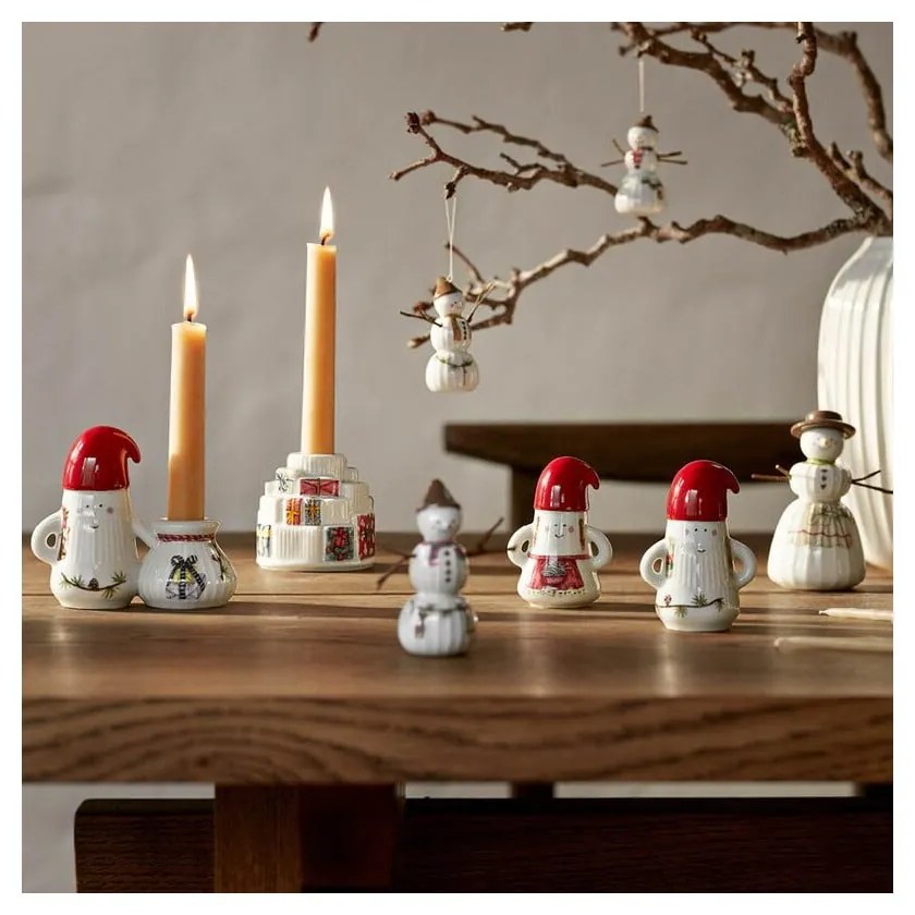 Portacandela in ceramica a tema natalizio Hammershøi Christmas Father Elf – Kähler Design
