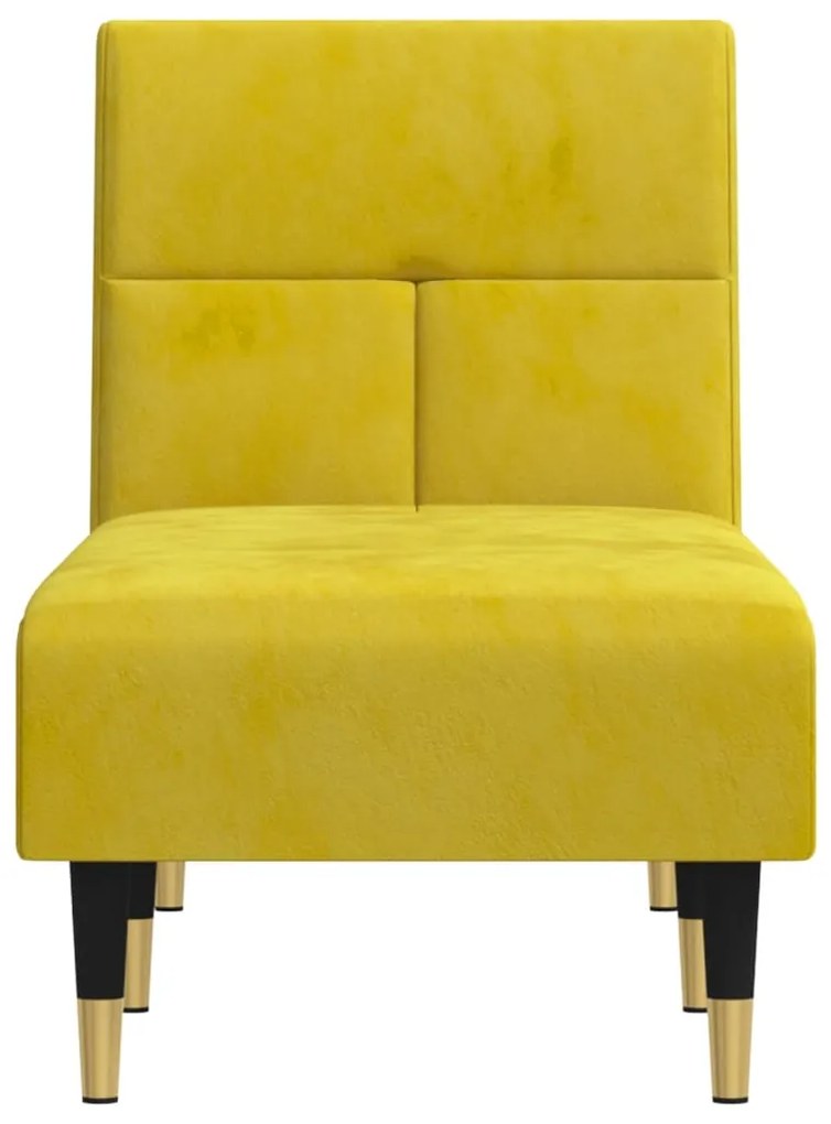 Chaise longue in velluto giallo