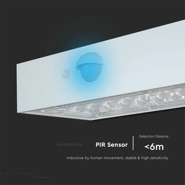 Applique a LED solare con sensore LED/3W/3,7V 3000K/4000K IP65 bianco