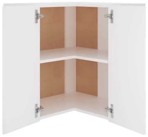 Pensile Angolare Bianco 57x57x60 cm in Truciolato