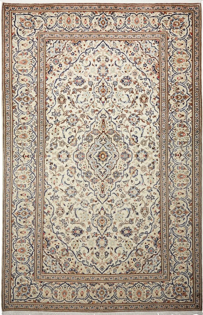 Kashan Tappeto persiano 200x300 Beige (Iran) Annodato A Mano