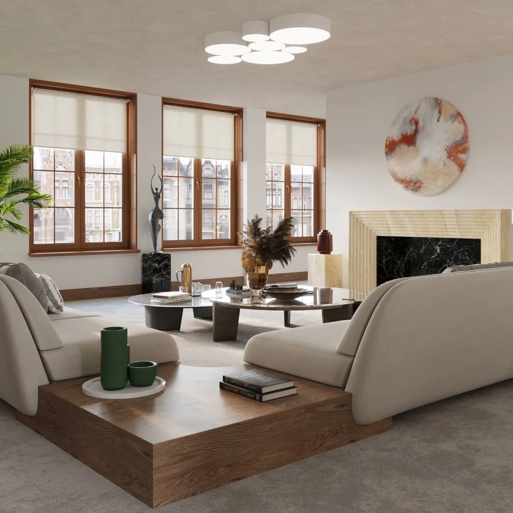 Plafoniera da Soffitto Tonda 4xE27 ARENA 55 in PVC