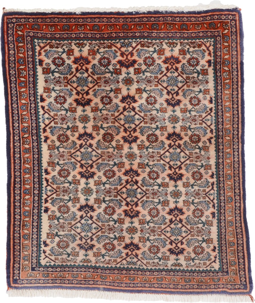 Bidjar Tappeto 80x70 (Iran) Annodato A Mano
