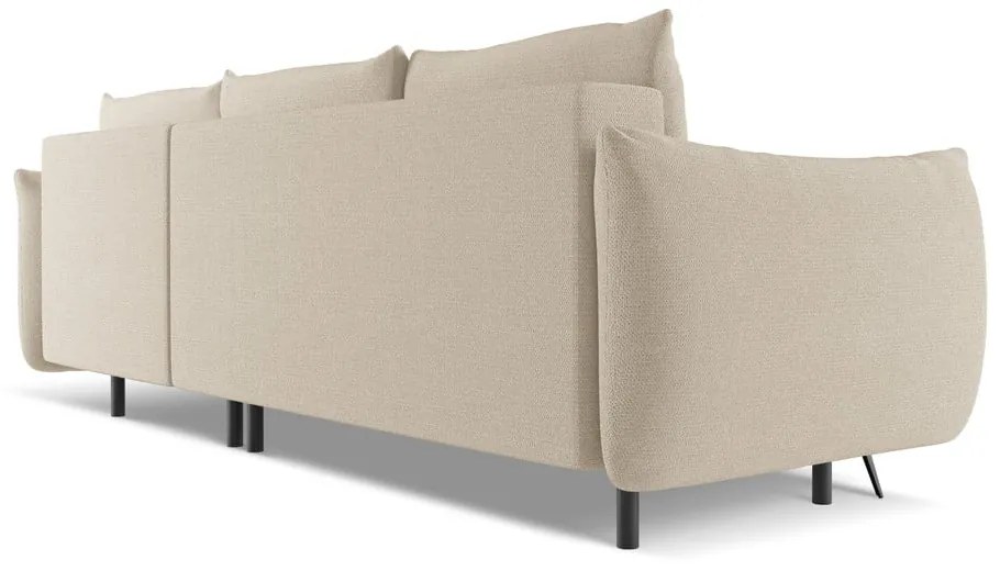 Divano angolare beige (con penisola a destra) Malie – Makamii