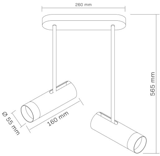 Faretto PORTO 2xGU10/10W/230V bianco