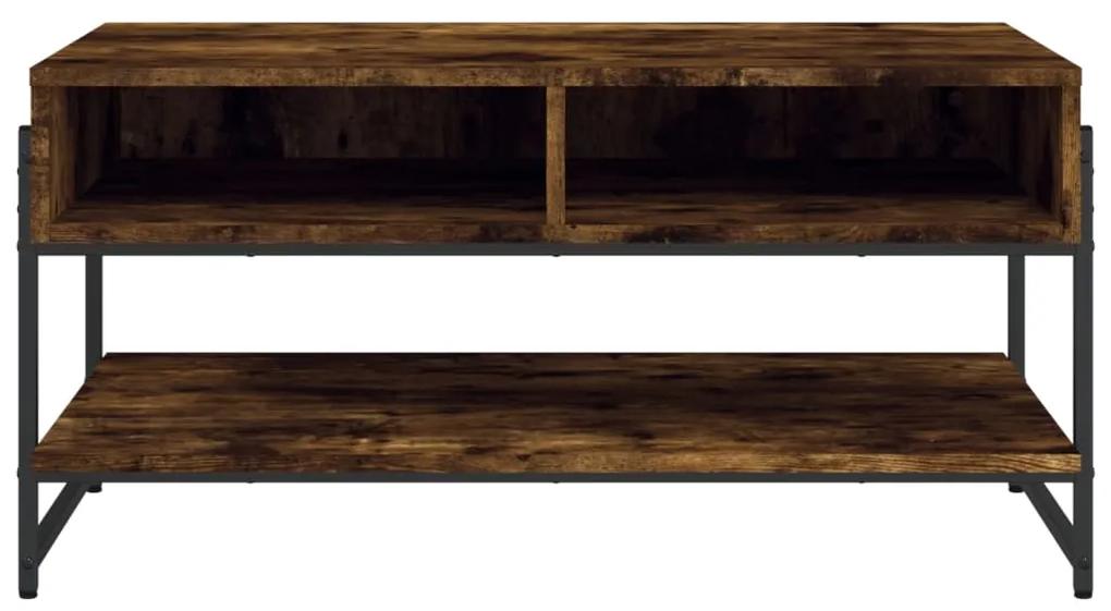 Tavolino da Salotto Rovere Fumo 90x50x45cm in Legno Multistrato