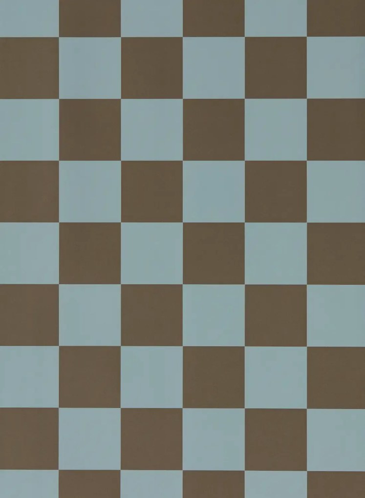 Harlequin Carta da parati Blenets Check - Atlantic/ Chocolate
