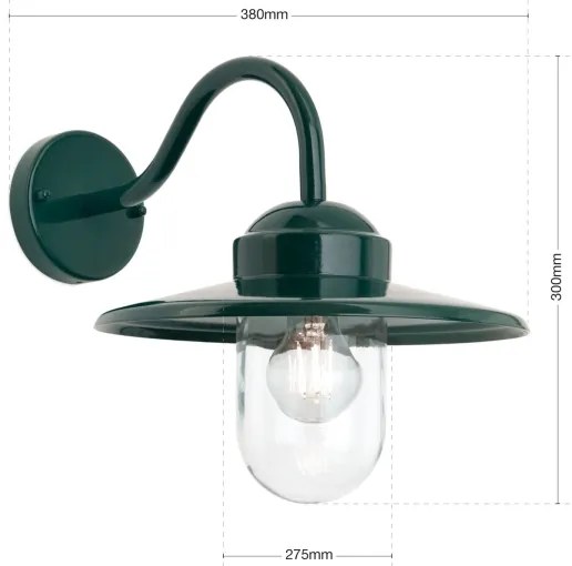Orion AL 11-1313 - Applique da esterno EDWARD 1xE27/60W/230V IP44 verde
