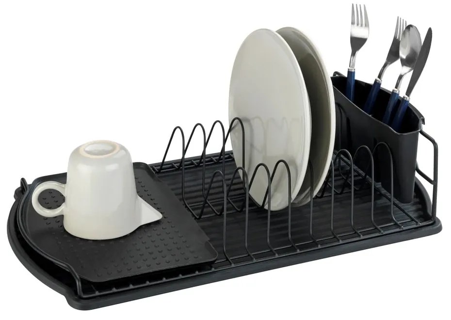 Scolapiatti nero a goccia Basic - Wenko