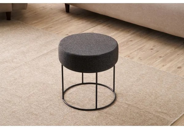 Pouf RELO Ø 40 cm marrone scuro