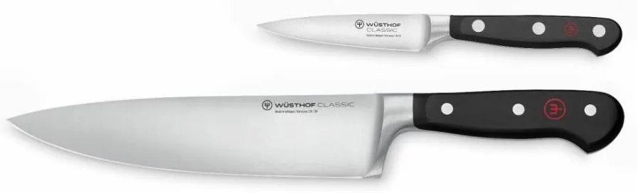 Wüsthof CLASSIC set 2 coltelli da cucina, nero